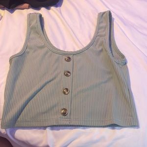 Sea green crop top in size medium from Shien